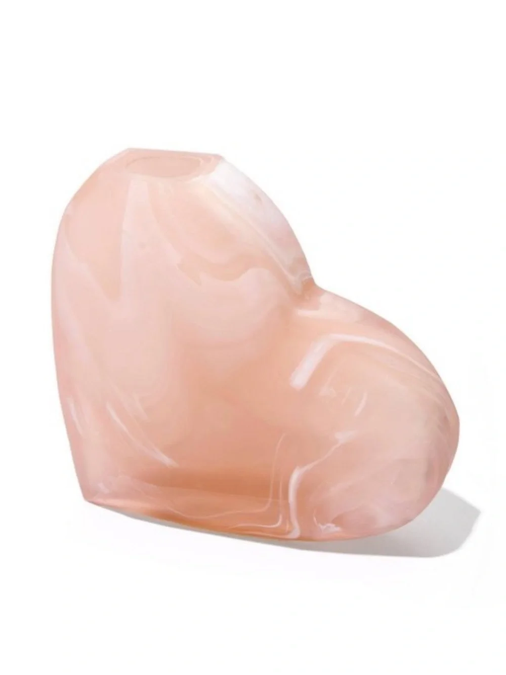 Kendra Scott Pink Heart-Shaped Bud Glass Vase Handblown